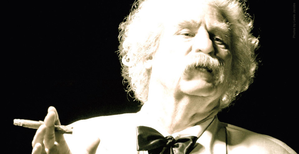 Twain is worldly, selfindulgent,
irreverent.